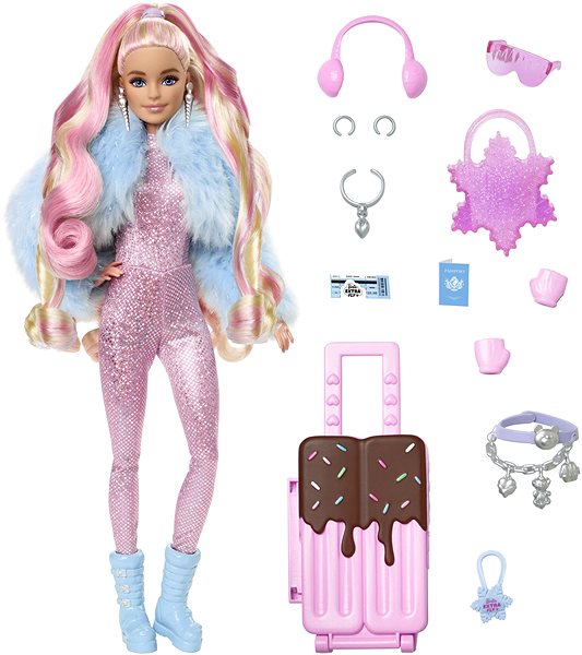 Bábika Barbie Extra – V oblečku do snehu ...