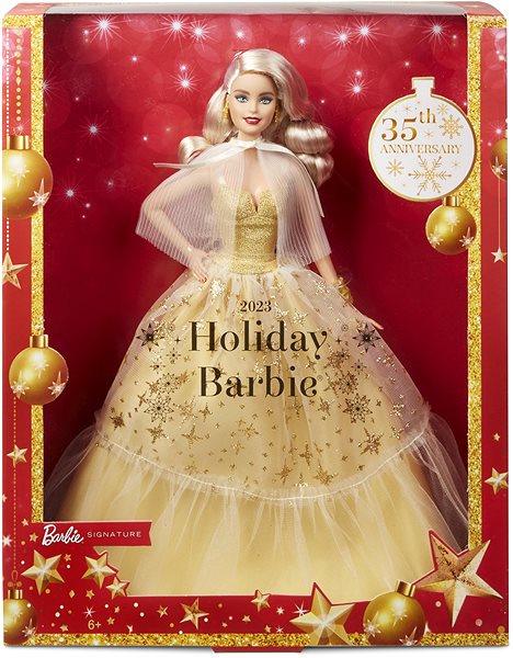 Játékbaba Barbie Karácsonyi szőke baba 2023 ...