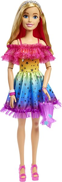 Bábika Barbie vysoká bábika v dúhových šatách ...