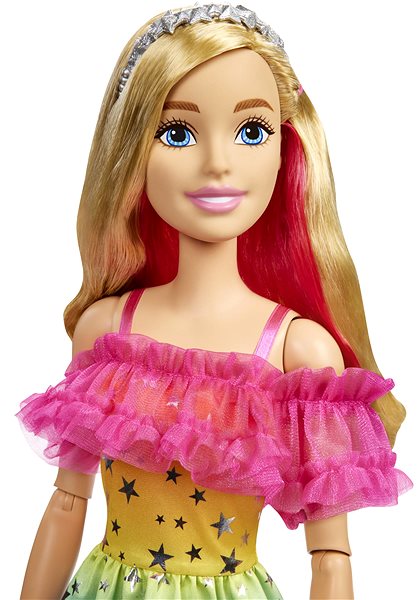 Bábika Barbie vysoká bábika v dúhových šatách ...