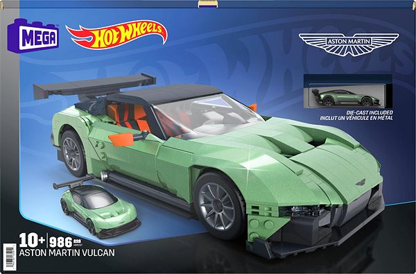 Építőjáték Mega Construx Hot Wheels Gyűjthető Aston Martin Vulcan ...