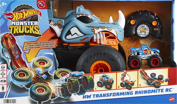 Ferngesteuertes Auto Hot Wheels RC Monster Trucks Transforming Rhinomite 1:12 ...