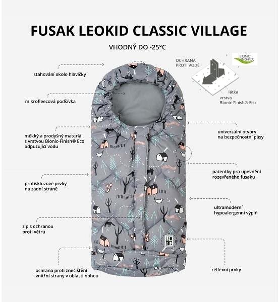 Fusak do kočíka Leokid Classic Village ...