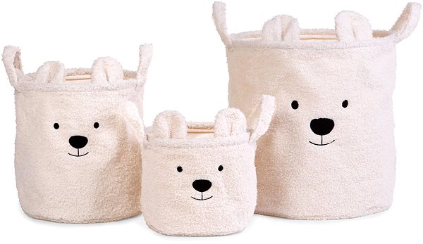 Tároló doboz Teddy Off White Játéktároló doboz, 30×30×30 cm ...