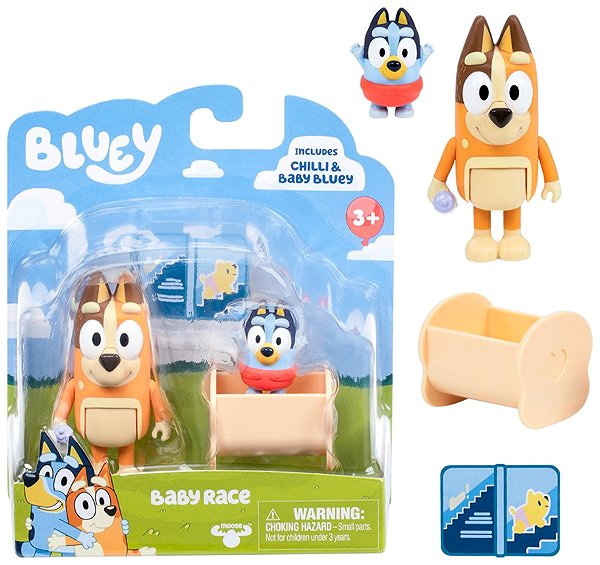 Bluey double pack baby Bluey & Chilli figurines.