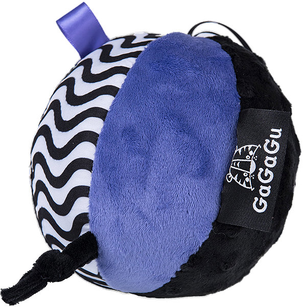 Gagagu Stroller Toy Plush Rattle with Ball 15 cm .