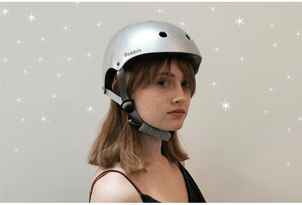 Bicycle helmet Bobbin Disco Silver size. M/L (54 - 60 cm) .