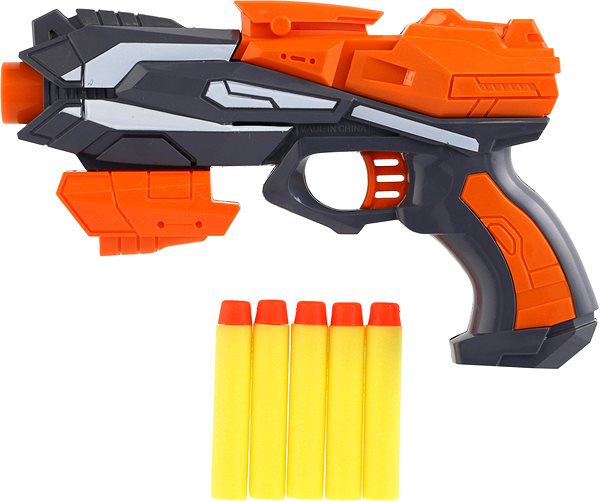Detská pištoľ Teddies Pištoľ na penové náboje oranžová ...