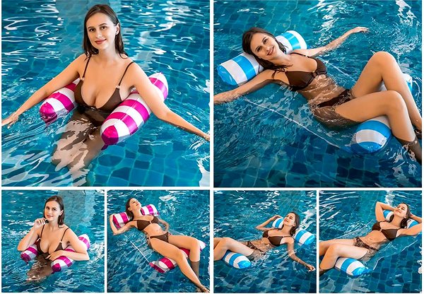 Nafukovací lehátko Merco Float Stripe růžové ...