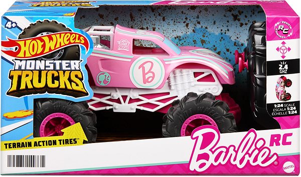 Távirányítós autó Hot Wheels RC Monster Trucks Barbie 1:24 ...
