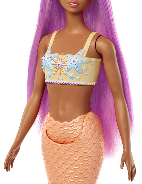 Bábika Barbie Rozprávková morská panna žltá ...