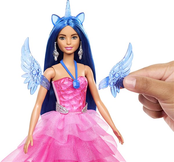 Játékbaba Barbie 65th Anniversary Zafír szárnyas egyszarvú ...