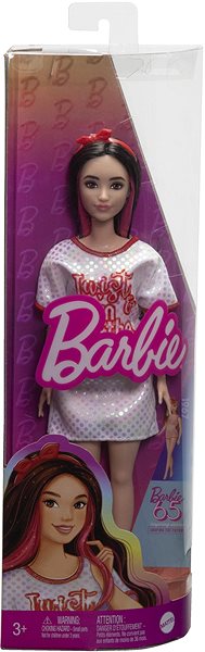 Bábika Barbie Modelka – Biele lesklé šaty ...