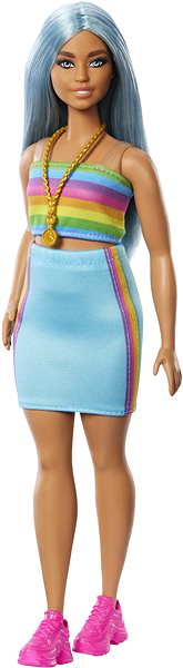 Játékbaba Barbie Modell - Szivárványos top és szoknya ...