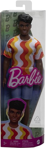 Puppe Barbie Model Ken - Rot/orangefarbenes T-Shirt ...