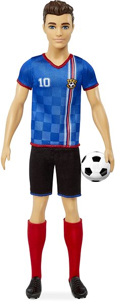 Bábika Barbie Futbalová bábika – Ken v modrom drese ...
