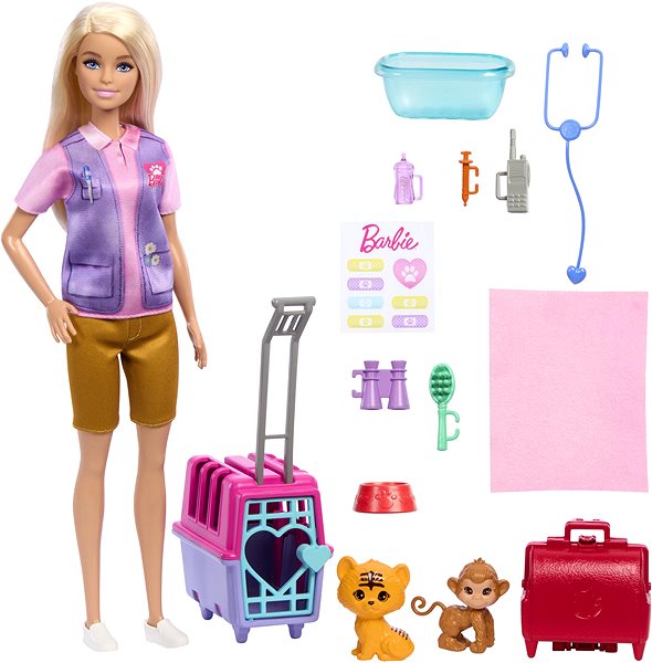 Játékbaba Barbie baba megmenti az állatokat - Szőke ...