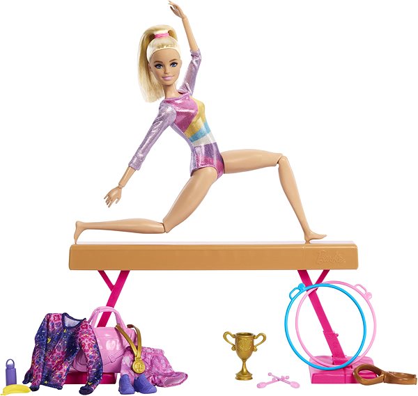 Bábika Barbie Gymnastka na kladine ...