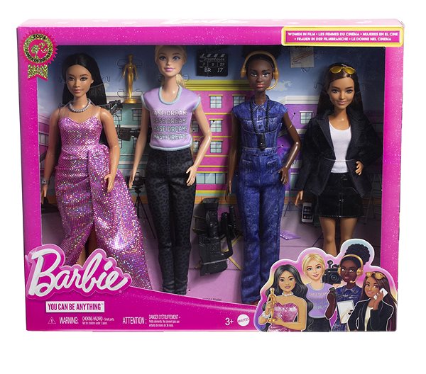 Játékbaba Barbie baba készlet filmes szakma 4 db ...