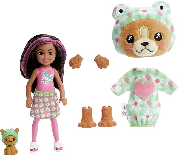 Játékbaba Barbie Cutie Reveal Chelsea - Flip flopos zöld kutya jelmezben ...