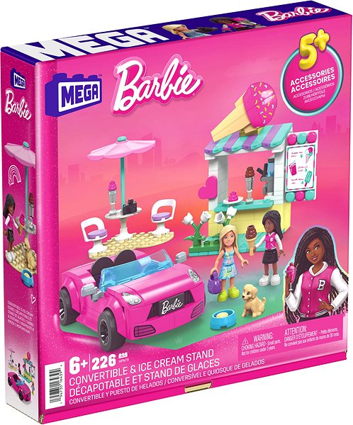 Stavebnica Mega Barbie Kabriolet a stánok so zmrzlinou ...