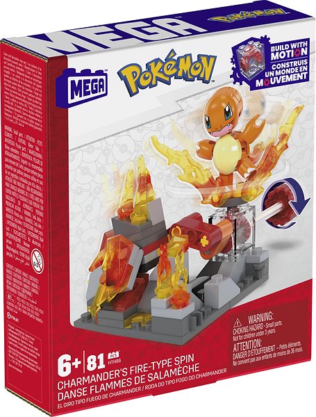 Bausatz Mega-Pokémon-Abenteuer - Charmander mit Feuer-Typ ...