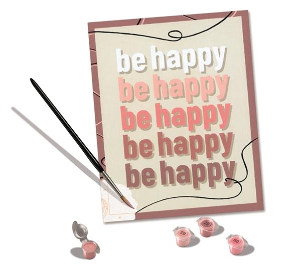 Maľovanie podľa čísel Ravensburger 235445 CreArt Buď šťastný: Be happy ...