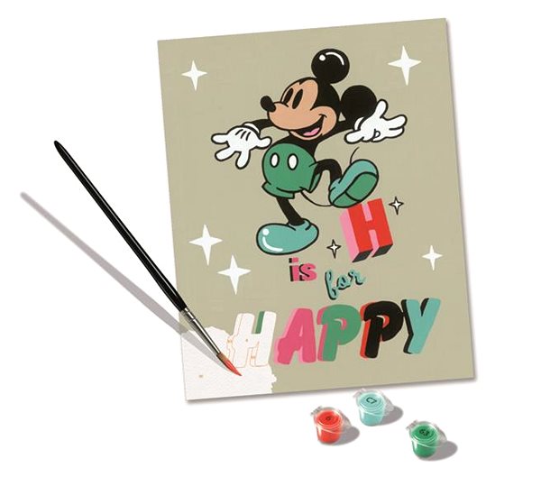 Maľovanie podľa čísel Ravensburger 201297 CreArt Disney: Mickey Mouse: H is for Happy ...