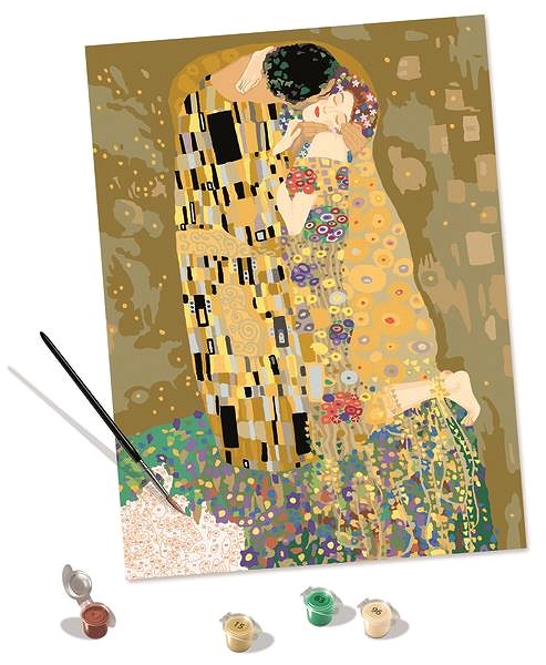 Maľovanie podľa čísel Ravensburger 236480 CreArt Gustav Klimt: Bozk ...