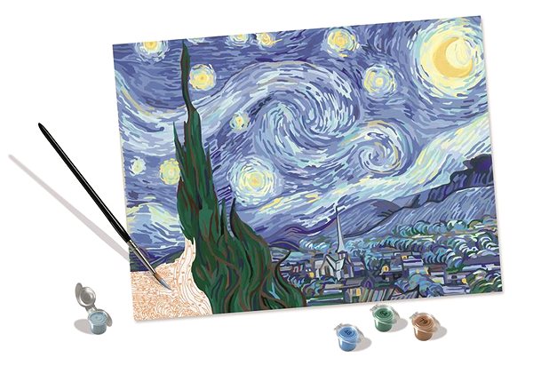 Maľovanie podľa čísel Ravensburger 235186 CreArt Vincent van Gogh: Hviezdna noc ...
