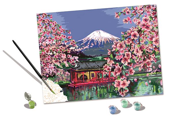 Maľovanie podľa čísel Ravensburger 201778 CreArt Japonské čerešňové kvety ...