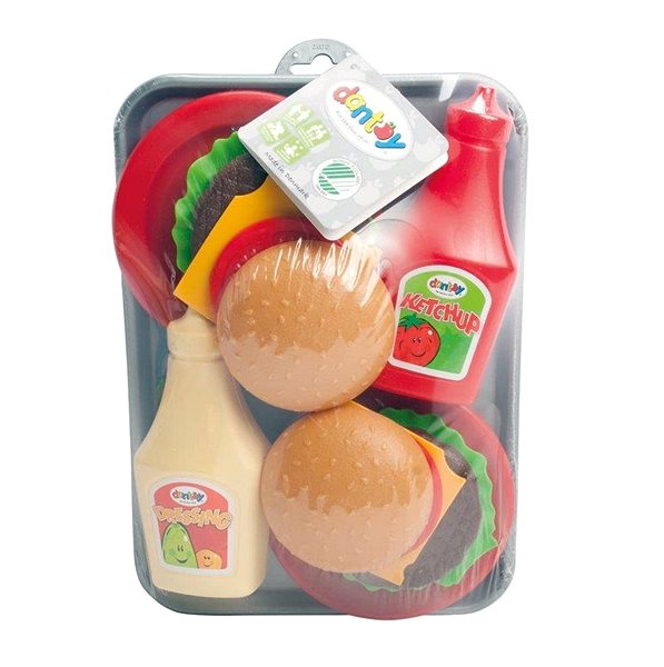 Potraviny do detskej kuchynky Dantoy Classic súprava s táckou Burger ...
