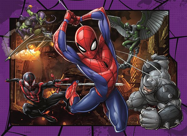 Puzzle Ravensburger 120010760 Marvel: Spider-Man 4× 100 dielikov ...