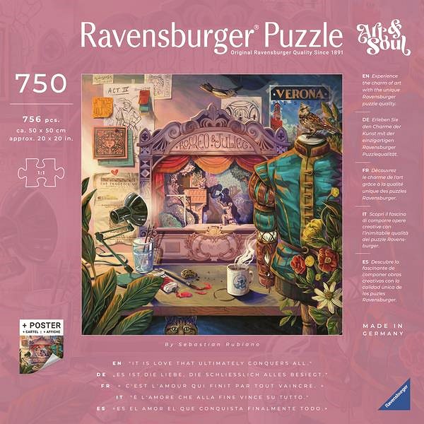 Puzzle Ravensburger 120009979 Art & Soul: Rómeo a Júlia ...