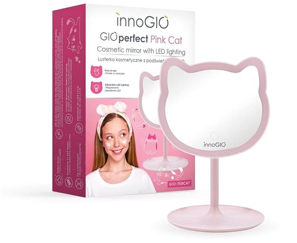Kozmetické zrkadlo innoGIO GIOperfect Pink Cat ...