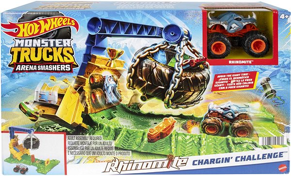 Autópálya játék Hot Wheels Monster Trucks Arena: kihívás a Rhinomita játékkészlethez ...