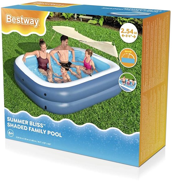 Detský bazén Bestway Obdĺžnikový bazén s clonou proti slnku ...