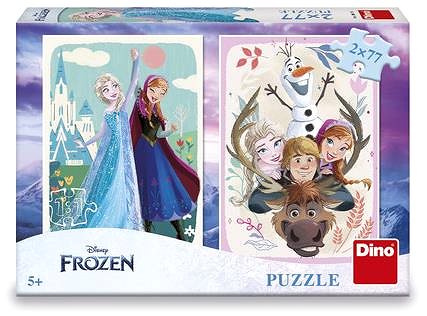 Puzzle Dino Frozen: Anna és Elsa 2 × 77 db ...