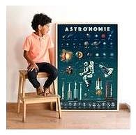 Detské nálepky POPPIK Vzdelávací samolepkový plagát Astronómia ...