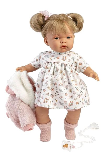 Játékbaba Llorens 38356 Joelle - valósághű baba hangokkal és puha szövettesttel - 38 cm ...