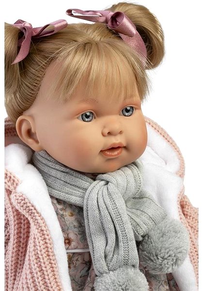 Játékbaba Llorens 42284 Alexandra - valósághű baba hangokkal és puha szövettesttel - 42 cm ...