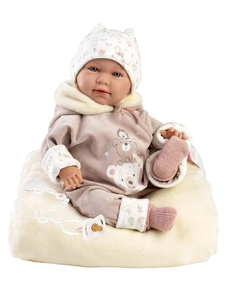 Bábika Llorens 74106 New Born – realistická bábika bábätko so zvukmi a mäkkým látkovým telom – 42 cm ...
