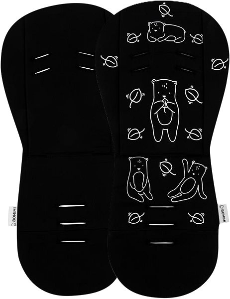 Podložka do kočíka Bomimi ADA Medveď black ...