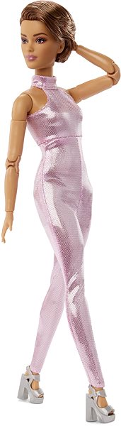 Játékbaba Barbie Looks rövid hajjal rózsaszín ruhában ...