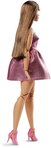 Játékbaba Barbie Looks barna hajjal rózsaszín mini ruhában ...