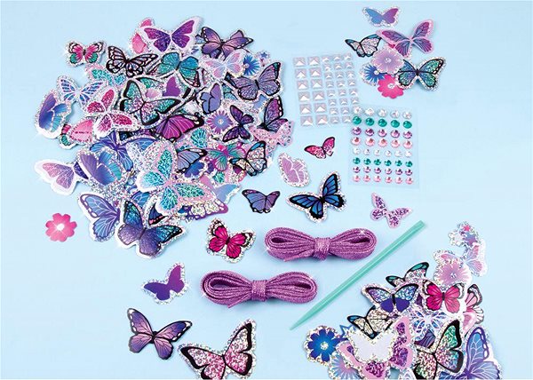 Kinder-Sticker Make It Real Deko-Sticker für Schuhe Butterfly Bling ...