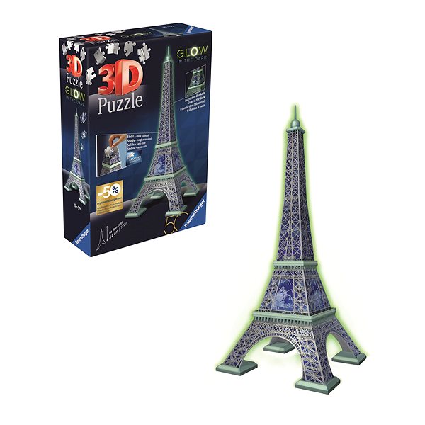 3D Puzzle Ravensburger 115914 Eiffel Tower Annual Edition (Night Edition) ...