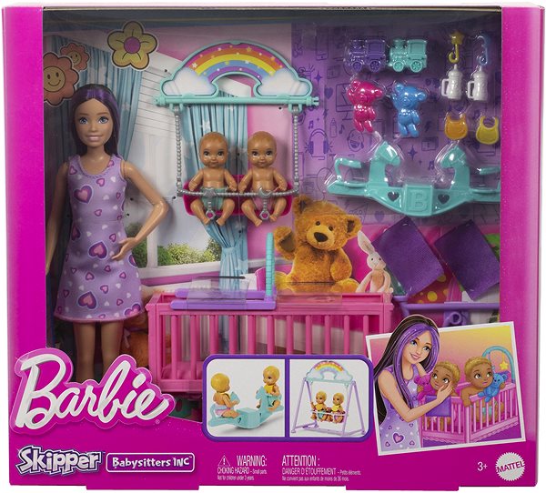 Puppe Barbie Nanny Skipper mit Zwillingen ...