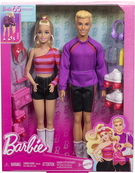 Barbie Fashionistas doll model Barbie and Ken with accessories 65th Anniversary.