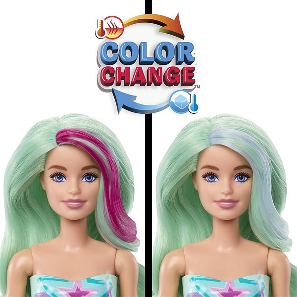 Puppe Barbie Color Reveal Barbie Meerjungfrau mit Zubehör und 6 Überraschungen ...
